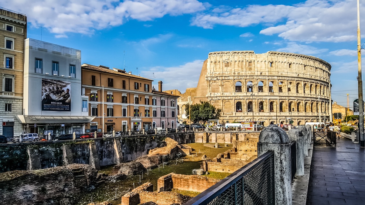 Blick auf Colloseum in Rom