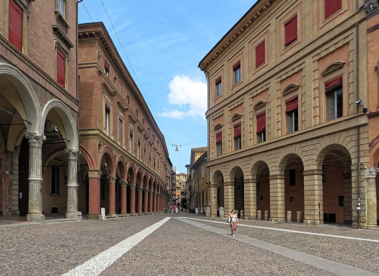 Straße in Bologna