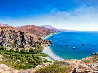 Wanderweg an der Küste Kretas