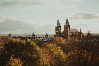Glasgow aus Vogelperspektive.