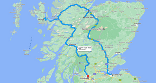 Ein Routenvorschlag für eine Rundreise durch Schottland.